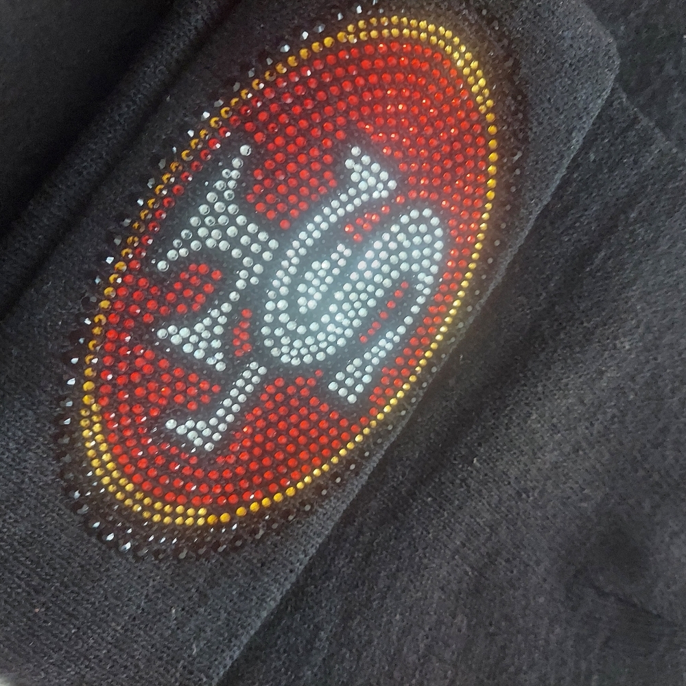 49ers Black Beanie with Red and Gold Logo - Picture 3 of 3
